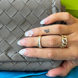 Gold And Diamond Chain Link Ring