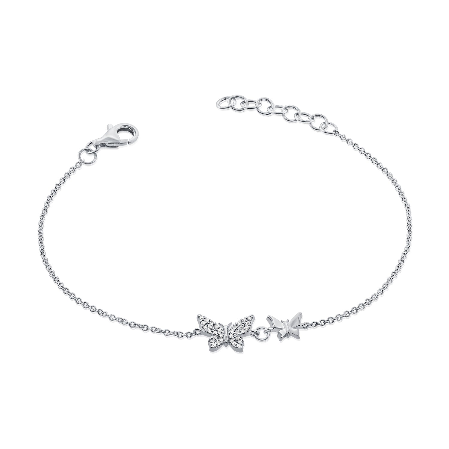 Double Butterfly Chain Bracelet