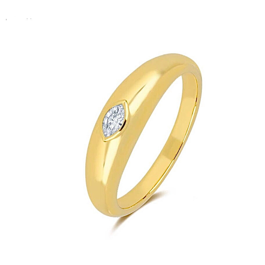 Gold And Marquise Diamond Ring