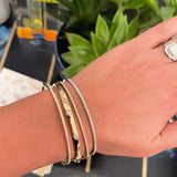 Diamond Prong Partial Bangle Bracelet