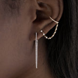 Medium Diamond Marquise Hoop Earrings