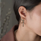 Square 14k Gold Hollow Hoop Earrings