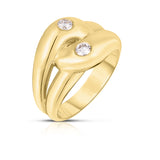 Gold Yin Yang Diamond Ring