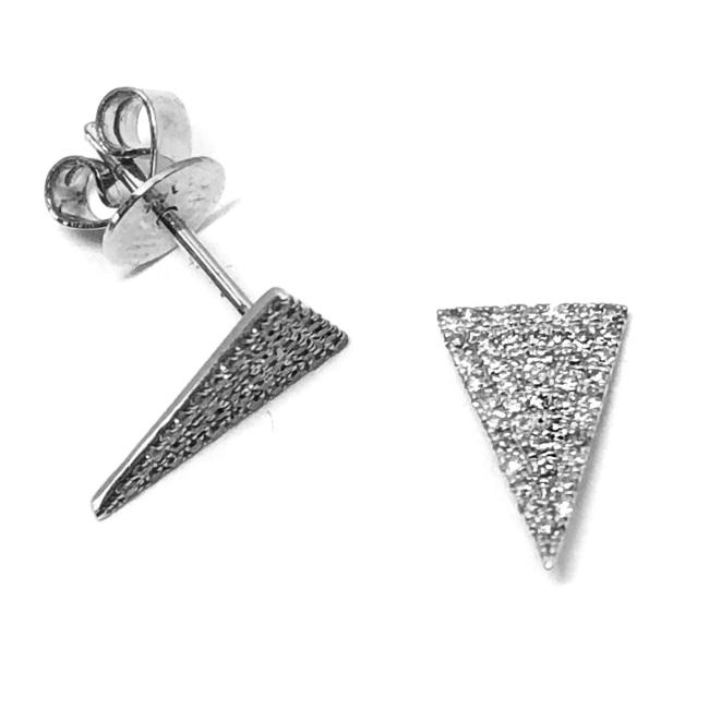Elongated Triangle Diamond Earrings