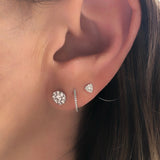 Diamond Mini Rounded Triangle Earring