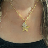 Star With Center Diamond Charm