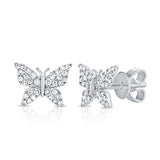 Diamond And Gold Butterfly Earring