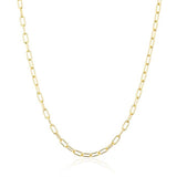 Medium 14k Gold Paper Clip Chain Necklace