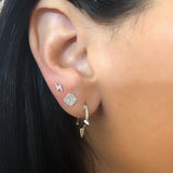 Mini Diamond Lightning Bolt Earring