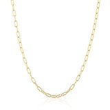 Small 14k Gold Paper Clip Chain Necklace