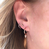 Diamond Spike Huggie Earring