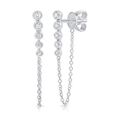 Diamond Five Bezel Chain Earring