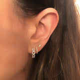 Diamond Link Huggie earring