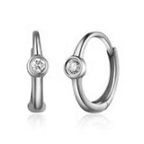 Diamond Bezel Huggie Earring