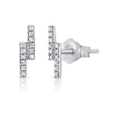 Diamond Tetris Stud Earrings