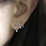 Diamond Open J Earring