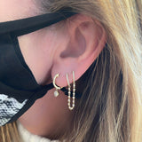 Diamond Huggie Chain Earring