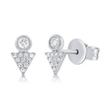 Diamond Bezel Triangle Earring