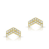 Diamond Double Chevron Earring