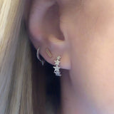 Star Diamond Huggie Earring