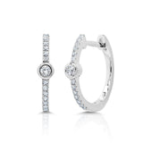 Diamond Bezel Huggie Earring