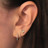 12mm Diamond Huggie Earring